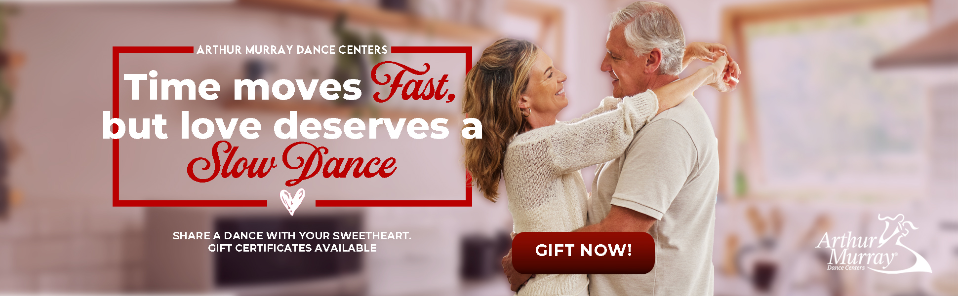 Share a dance with your sweetheart. Gift certificates available at Arthur Murray.